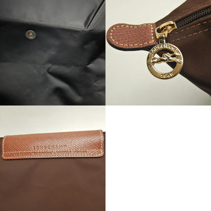 Longchamp ロンシャン ル プリアージュ トートバッグ ナイロンxレザー ブラウン レディース /253603【中古】
