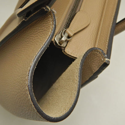 CELINE セリーヌ ラゲージ マイクロショッパー F-AT-1145//F-CU-1165 ハンドバッグ カーフ ベージュ レディース /253614【中古】