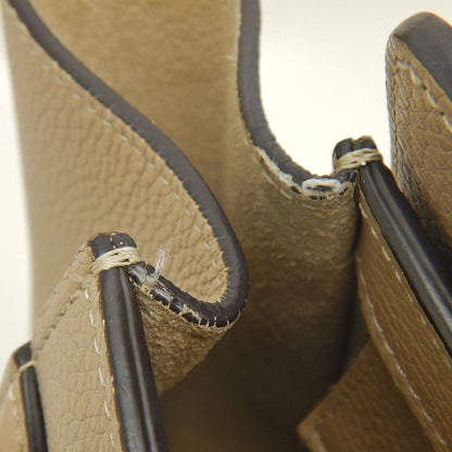 CELINE セリーヌ ラゲージ マイクロショッパー F-AT-1145//F-CU-1165 ハンドバッグ カーフ ベージュ レディース /253614【中古】