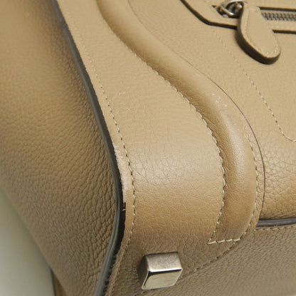 CELINE セリーヌ ラゲージ マイクロショッパー F-AT-1145//F-CU-1165 ハンドバッグ カーフ ベージュ レディース /253614【中古】