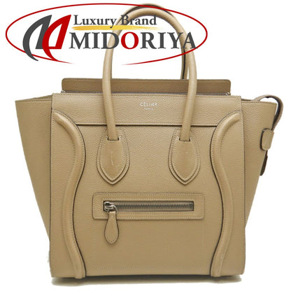 CELINE セリーヌ ラゲージ マイクロショッパー F-AT-1145//F-CU-1165 ハンドバッグ カーフ ベージュ レディース /253614【中古】
