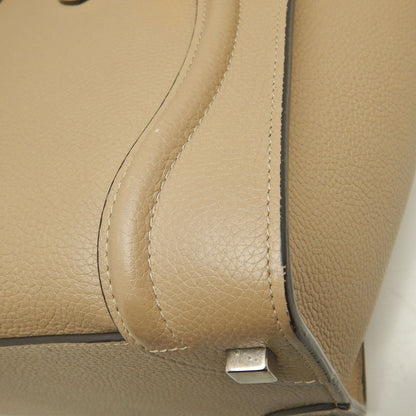 CELINE セリーヌ ラゲージ マイクロショッパー F-AT-1145//F-CU-1165 ハンドバッグ カーフ ベージュ レディース /253614【中古】