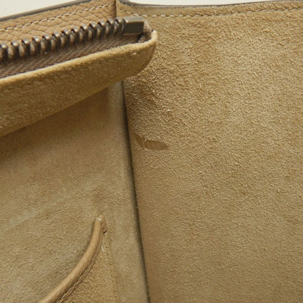 CELINE セリーヌ ラゲージ マイクロショッパー F-AT-1145//F-CU-1165 ハンドバッグ カーフ ベージュ レディース /253614【中古】