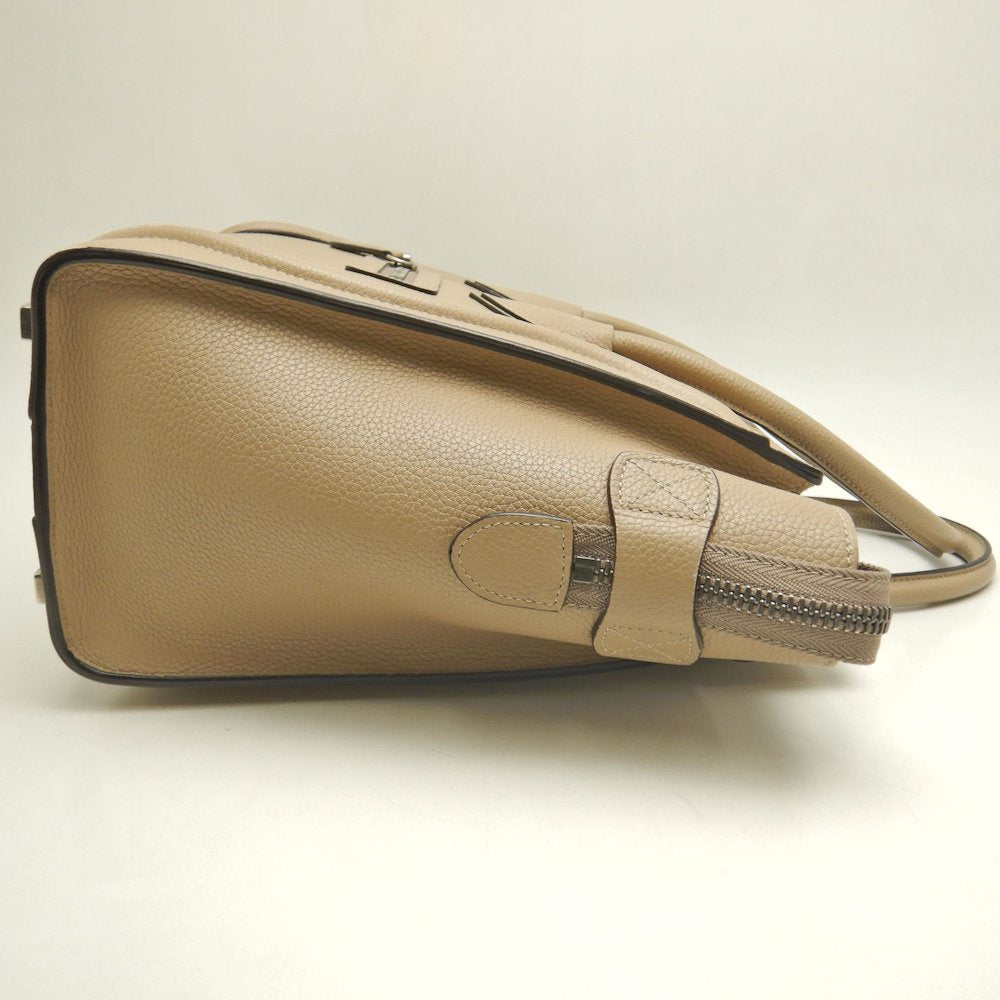 CELINE セリーヌ ラゲージ マイクロショッパー F-AT-1145//F-CU-1165 ハンドバッグ カーフ ベージュ レディース /253614【中古】