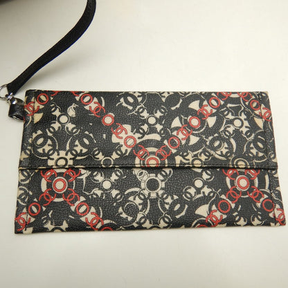 CHANEL シャネル ココトラベル A36181 トートバッグ PVCコーティングキャンバスxレザー ブラック レッド レディース /253616【中古】