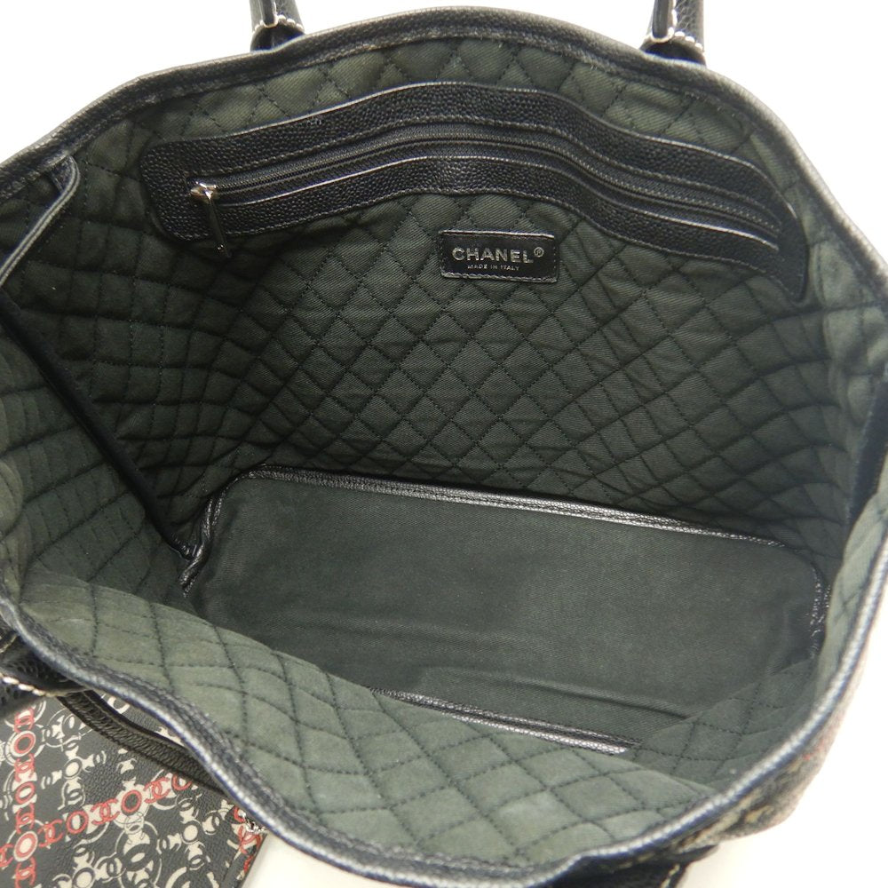 CHANEL シャネル ココトラベル A36181 トートバッグ PVCコーティングキャンバスxレザー ブラック レッド レディース /253616【中古】