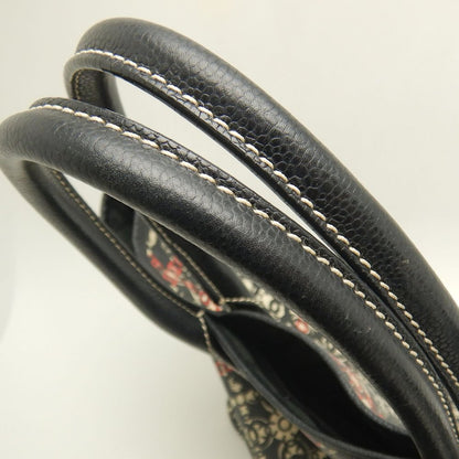 CHANEL シャネル ココトラベル A36181 トートバッグ PVCコーティングキャンバスxレザー ブラック レッド レディース /253616【中古】