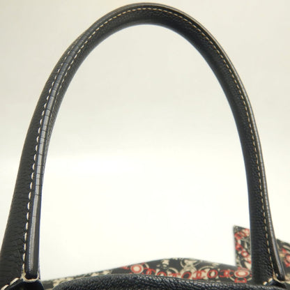 CHANEL シャネル ココトラベル A36181 トートバッグ PVCコーティングキャンバスxレザー ブラック レッド レディース /253616【中古】