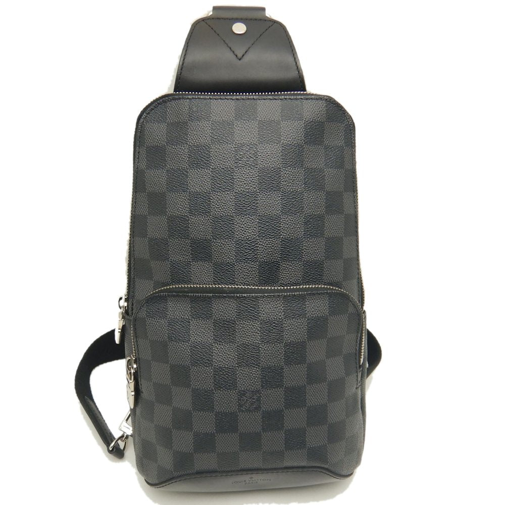 LOUIS VUITTON ルイヴィトン ダミエ グラフィット アヴェニュー･スリングバッグ N41719 ボディバッグ ノワール メンズ /253644【中古】