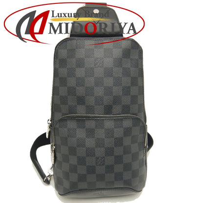 LOUIS VUITTON ルイヴィトン ダミエ グラフィット アヴェニュー･スリングバッグ N41719 ボディバッグ ノワール メンズ /253644【中古】