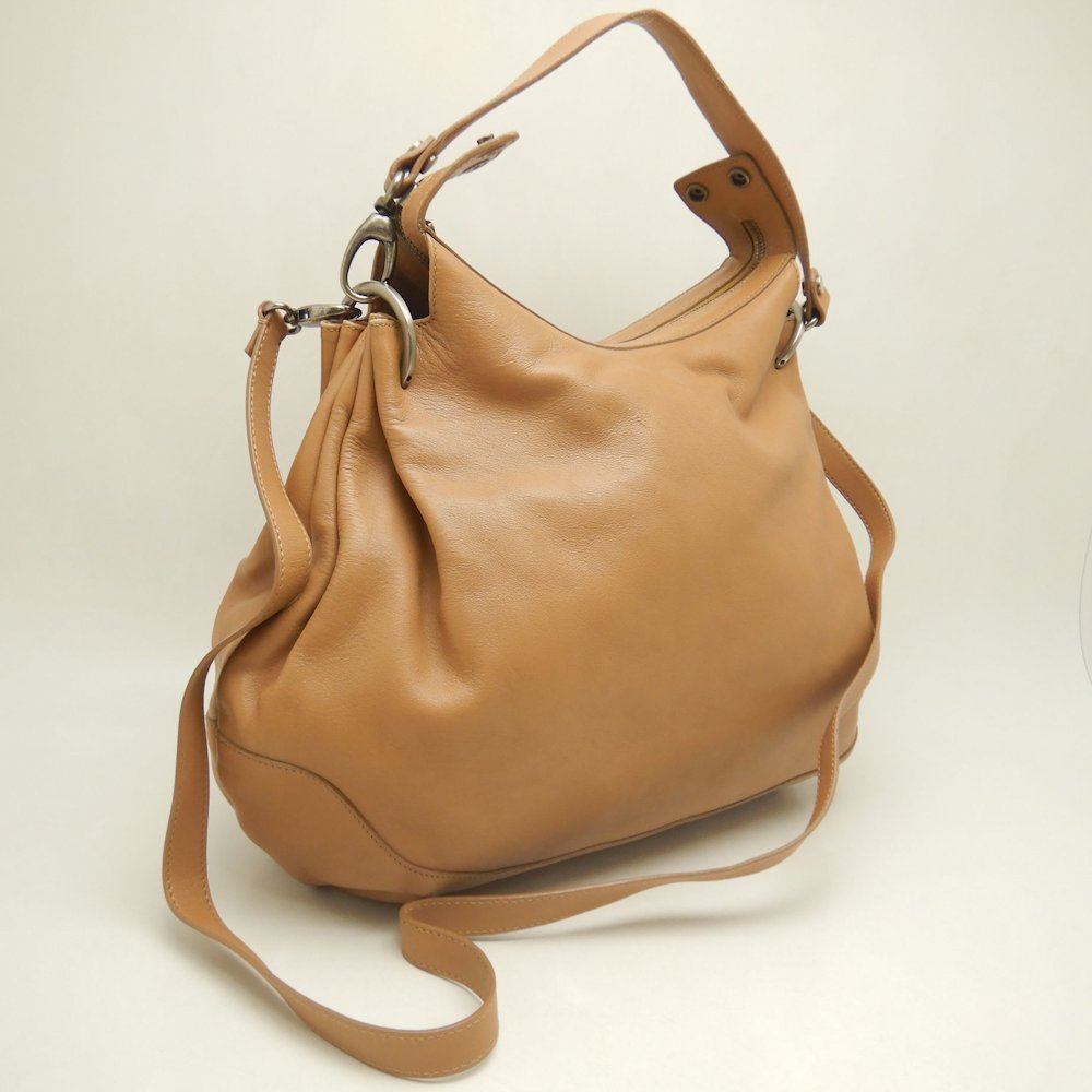 MARNI マルニ ワンショルダー ショルダーバッグ レザー キャメル レディース /253649【中古】