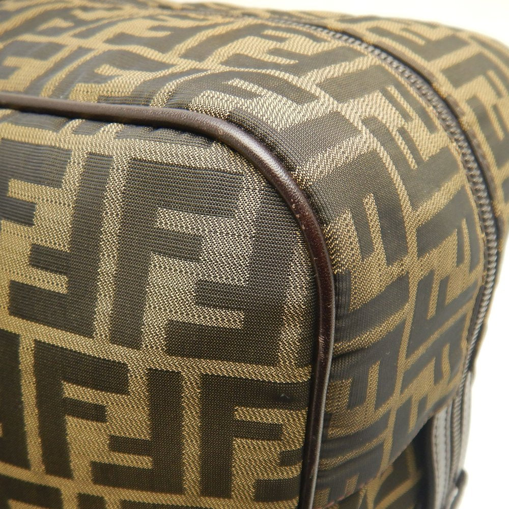 FENDI フェンディ ズッカ 2415-7VS002-019 ボストンバッグ キャンバスxレザー ブラウン レディース /253661【中古】