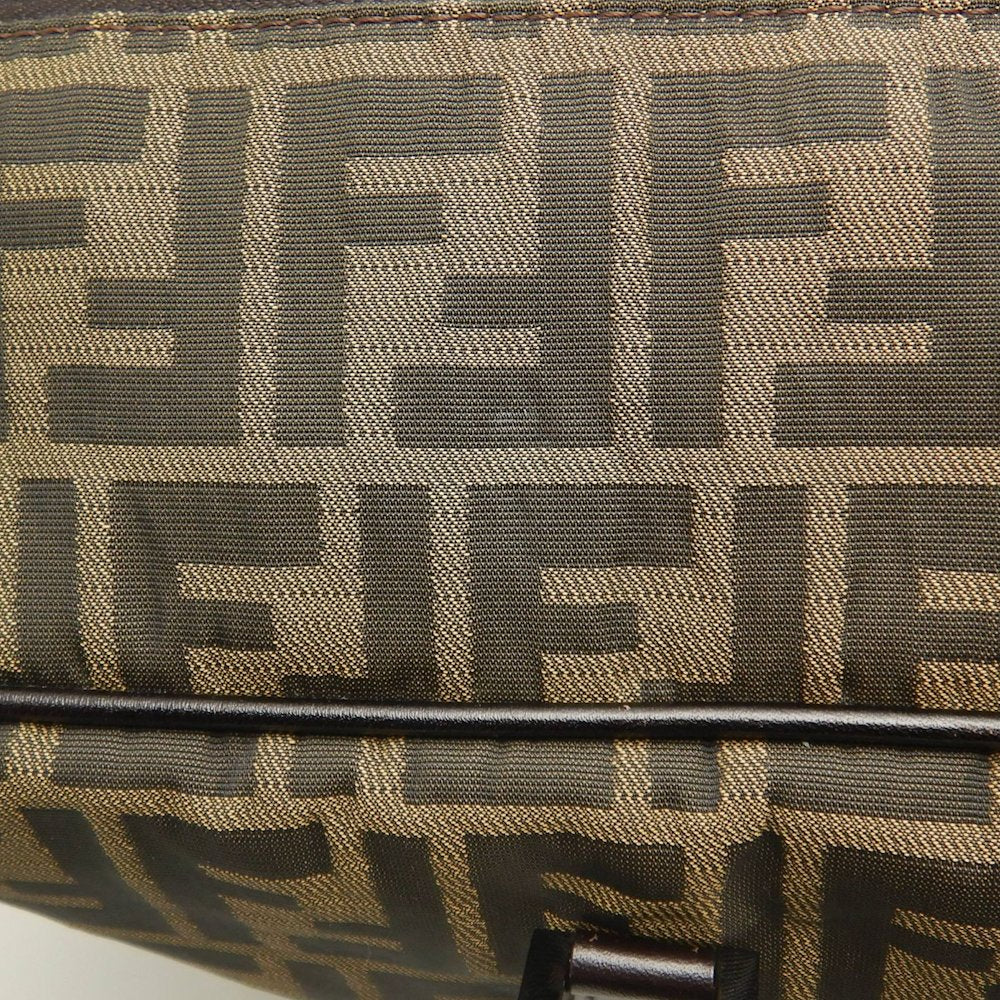 FENDI フェンディ ズッカ 2415-7VS002-019 ボストンバッグ キャンバスxレザー ブラウン レディース /253661【中古】