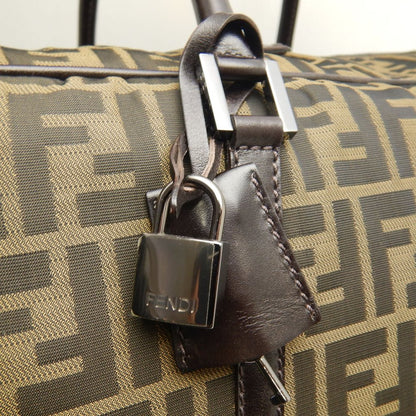 FENDI フェンディ ズッカ 2415-7VS002-019 ボストンバッグ キャンバスxレザー ブラウン レディース /253661【中古】