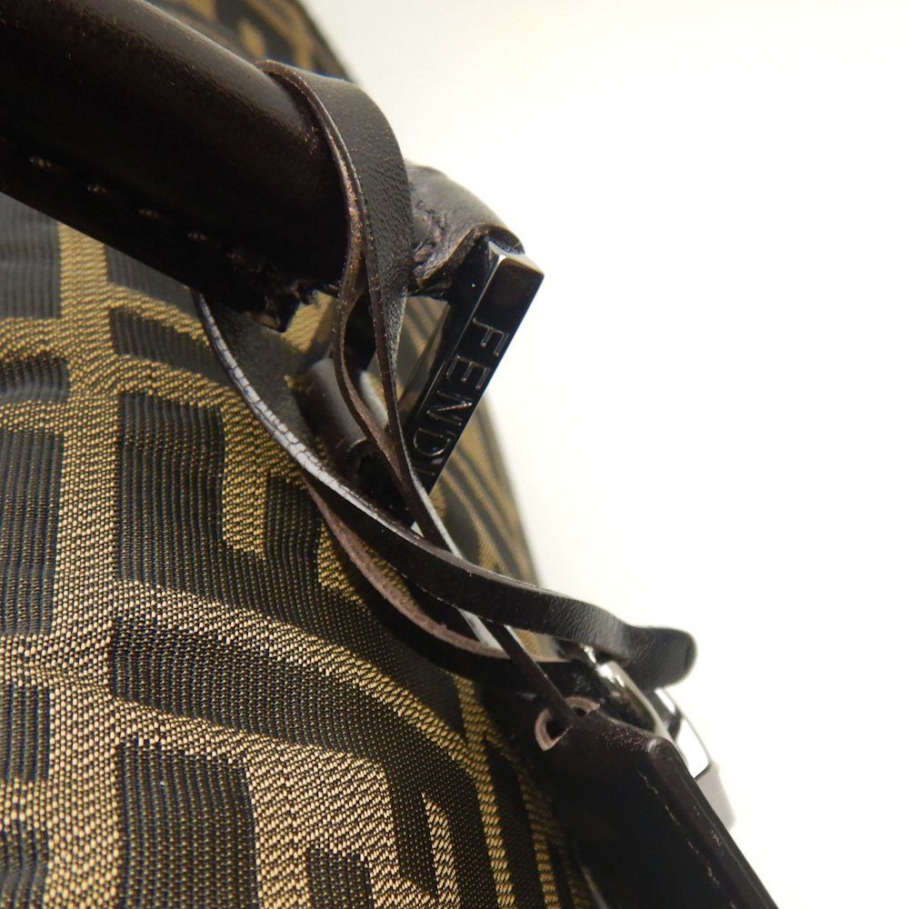 FENDI フェンディ ズッカ 2415-7VS002-019 ボストンバッグ キャンバスxレザー ブラウン レディース /253661【中古】