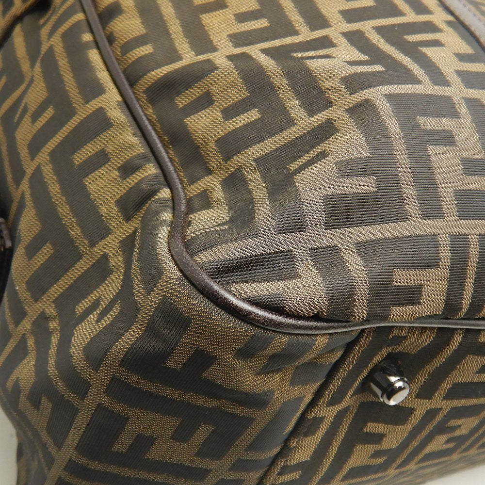 FENDI フェンディ ズッカ 2415-7VS002-019 ボストンバッグ キャンバスxレザー ブラウン レディース /253661【中古】