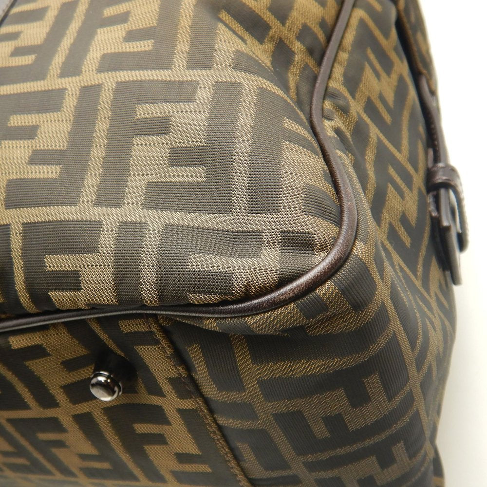 FENDI フェンディ ズッカ 2415-7VS002-019 ボストンバッグ キャンバスxレザー ブラウン レディース /253661【中古】