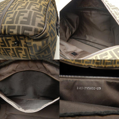 FENDI フェンディ ズッカ 2415-7VS002-019 ボストンバッグ キャンバスxレザー ブラウン レディース /253661【中古】