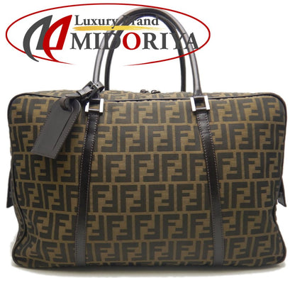 FENDI フェンディ ズッカ 2415-7VS002-019 ボストンバッグ キャンバスxレザー ブラウン レディース /253661【中古】