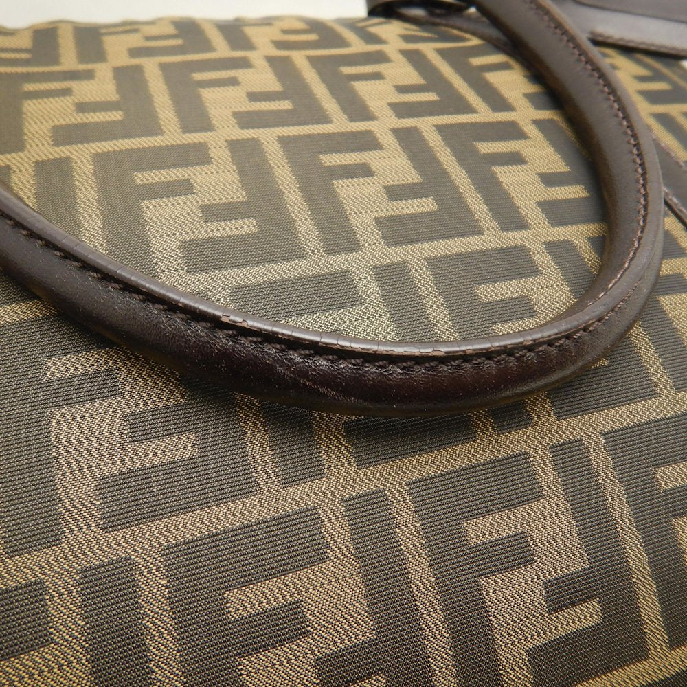 FENDI フェンディ ズッカ 2415-7VS002-019 ボストンバッグ キャンバスxレザー ブラウン レディース /253661【中古】