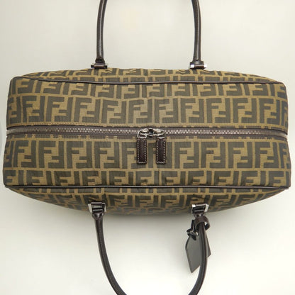 FENDI フェンディ ズッカ 2415-7VS002-019 ボストンバッグ キャンバスxレザー ブラウン レディース /253661【中古】