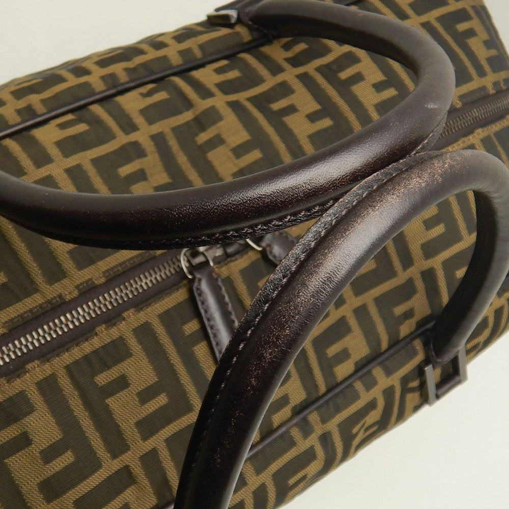 FENDI フェンディ ズッカ 2415-7VS002-019 ボストンバッグ キャンバスxレザー ブラウン レディース /253661【中古】