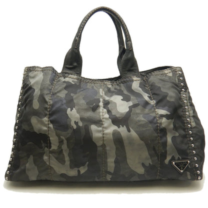 PRADA プラダ カナパ テスート BR4557 トートバッグ ナイロン FUMO レディース /253676【中古】