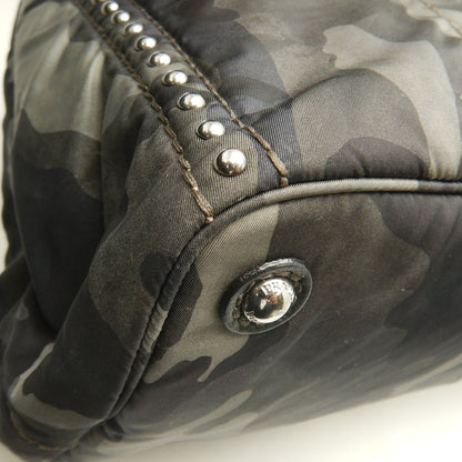 PRADA プラダ カナパ テスート BR4557 トートバッグ ナイロン FUMO レディース /253676【中古】