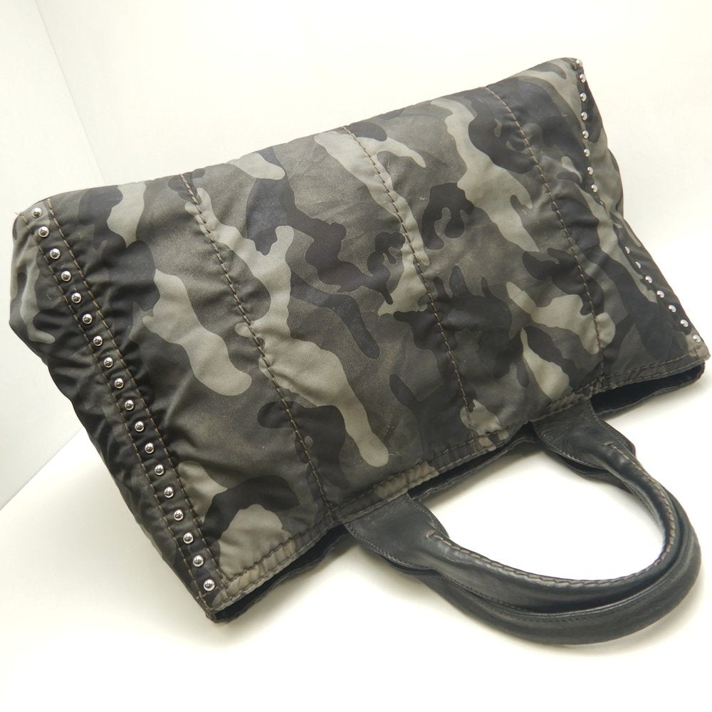 PRADA プラダ カナパ テスート BR4557 トートバッグ ナイロン FUMO レディース /253676【中古】