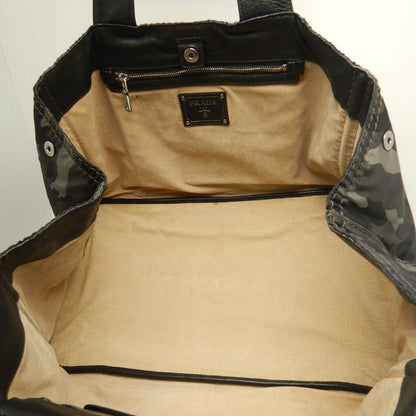 PRADA プラダ カナパ テスート BR4557 トートバッグ ナイロン FUMO レディース /253676【中古】