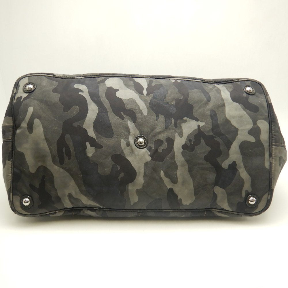 PRADA プラダ カナパ テスート BR4557 トートバッグ ナイロン FUMO レディース /253676【中古】