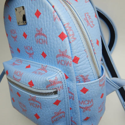 MCM エムシーエム スターク バックパック27 MMKASVE13H2001 リュック レザー ブルーベル レディース /253681【中古】