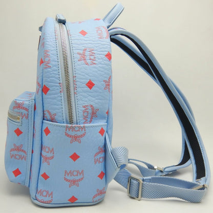 MCM エムシーエム スターク バックパック27 MMKASVE13H2001 リュック レザー ブルーベル レディース /253681【中古】