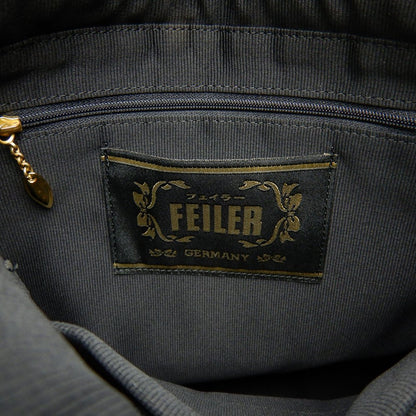 FEILER フェイラー シュニール織り 花柄 トートバッグ コットン ブラック レディース /253683【中古】