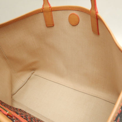 Tory Burch トリーバーチ ハート総柄 トートバッグ PVCコーティングキャンバス レッド ブラック レディース /253695【中古】