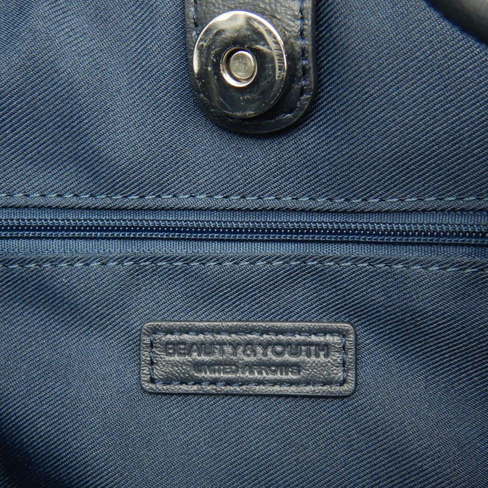 BEAUTY&YOUTH UNITED ARROWS ビューティアンドユースユナイテッドアローズ 2WAY ハンドバッグ 合成皮革 ネイビー レディース /253696【中古】