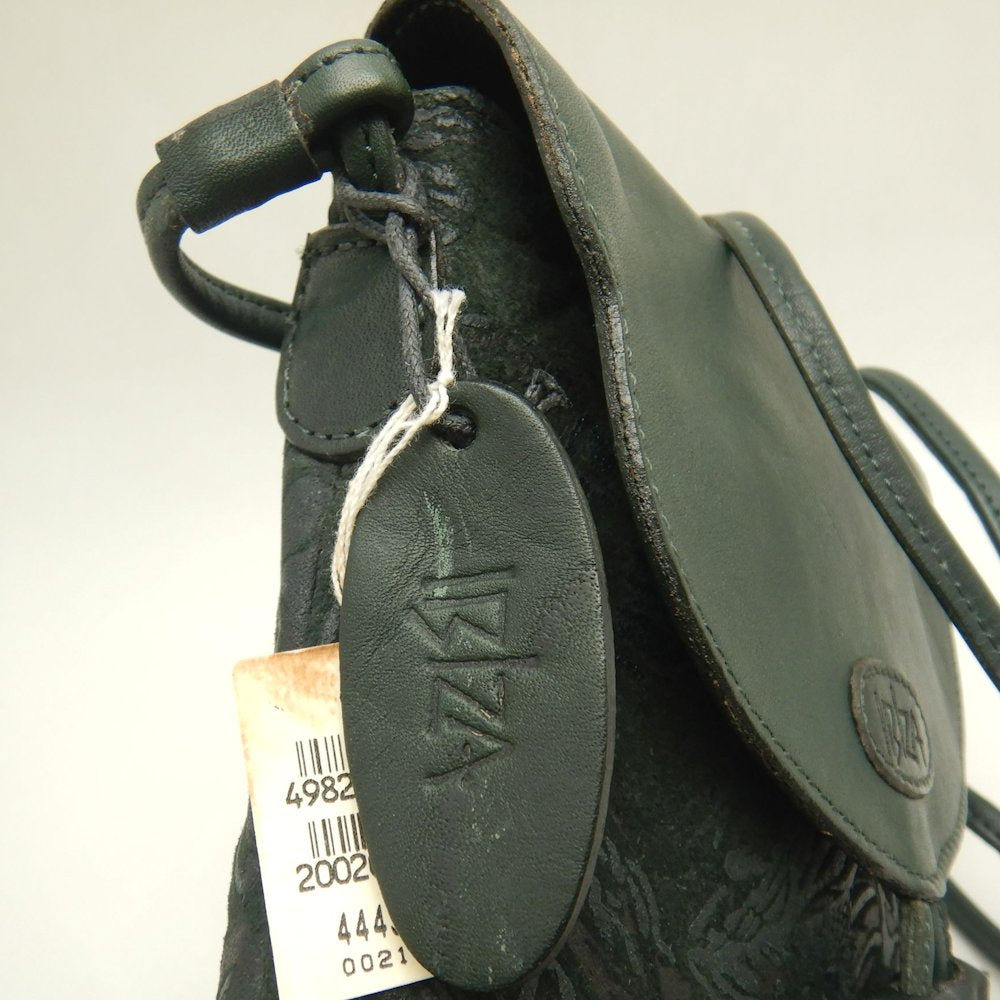 AOYAMA IBIZA 青山イビサ 4443-00250 ショルダーバッグ レザー グリーン レディース /253702【中古】