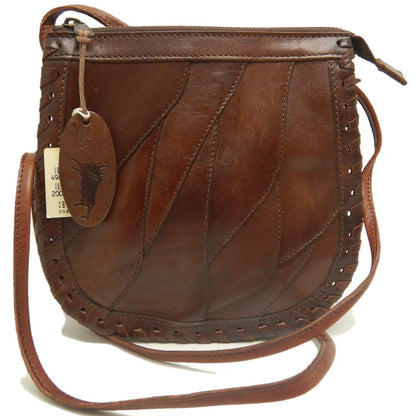 AOYAMA IBIZA 青山イビサ 1871-00240 ショルダーバッグ レザー ブラウン レディース /253703【中古】