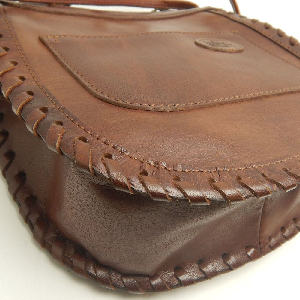 AOYAMA IBIZA 青山イビサ 1871-00240 ショルダーバッグ レザー ブラウン レディース /253703【中古】