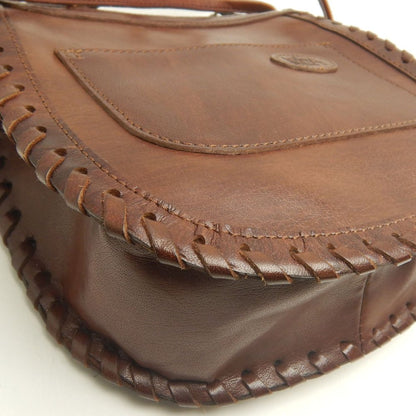 AOYAMA IBIZA 青山イビサ 1871-00240 ショルダーバッグ レザー ブラウン レディース /253703【中古】