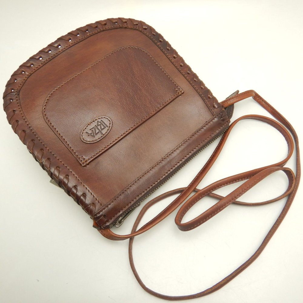 AOYAMA IBIZA 青山イビサ 1871-00240 ショルダーバッグ レザー ブラウン レディース /253703【中古】