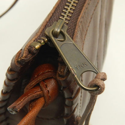 AOYAMA IBIZA 青山イビサ 1871-00240 ショルダーバッグ レザー ブラウン レディース /253703【中古】
