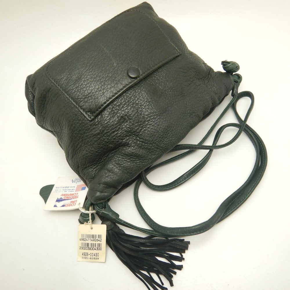 AOYAMA IBIZA 青山イビサ 4926-00430 ショルダーバッグ レザー グリーン レディース /253704【中古】