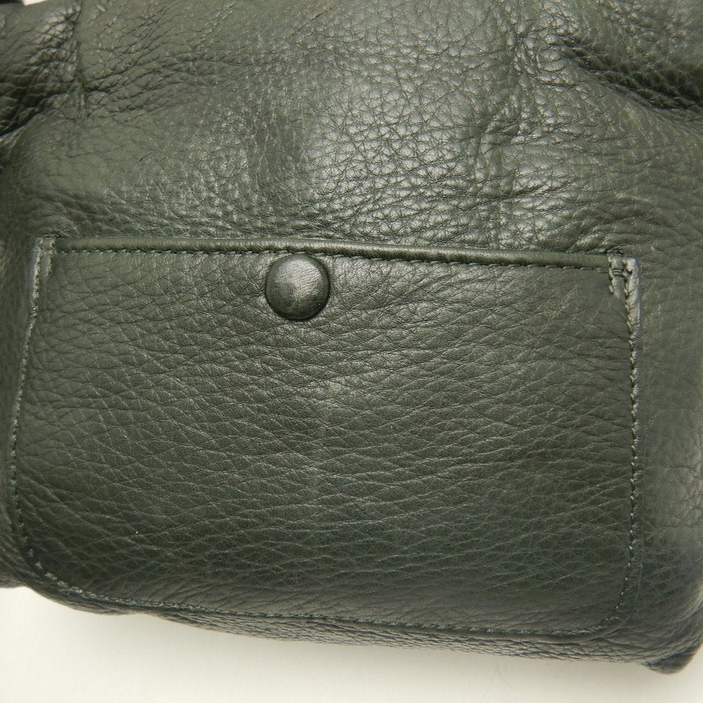 AOYAMA IBIZA 青山イビサ 4926-00430 ショルダーバッグ レザー グリーン レディース /253704【中古】