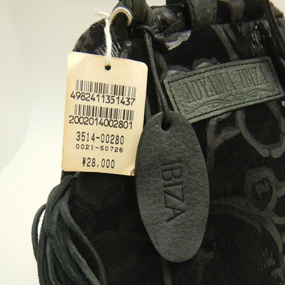 AOYAMA IBIZA 青山イビサ ガマ口 3514-00280 ショルダーバッグ スエード ブラック レディース /253705【中古】