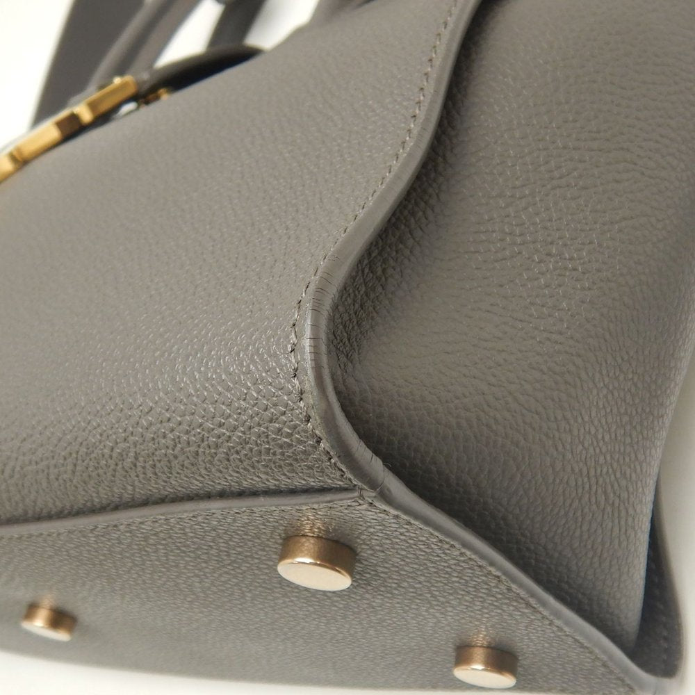 SAINT LAURENT サンローラン ダウンタウンベイビー カバス 635346 ハンドバッグ レザー グレー レディース /253715【中古】