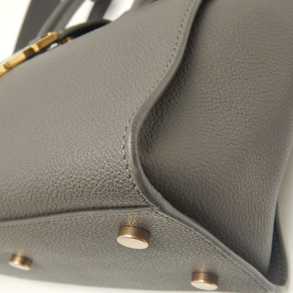 SAINT LAURENT サンローラン ダウンタウンベイビー カバス 635346 ハンドバッグ レザー グレー レディース /253715【中古】