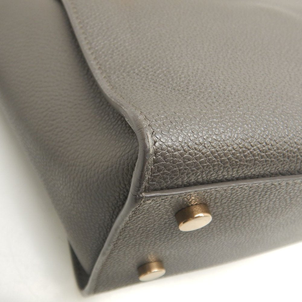 SAINT LAURENT サンローラン ダウンタウンベイビー カバス 635346 ハンドバッグ レザー グレー レディース /253715【中古】