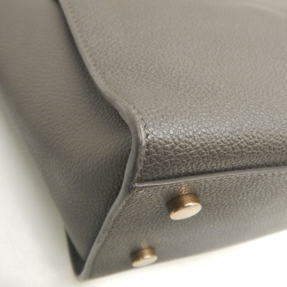 SAINT LAURENT サンローラン ダウンタウンベイビー カバス 635346 ハンドバッグ レザー グレー レディース /253715【中古】