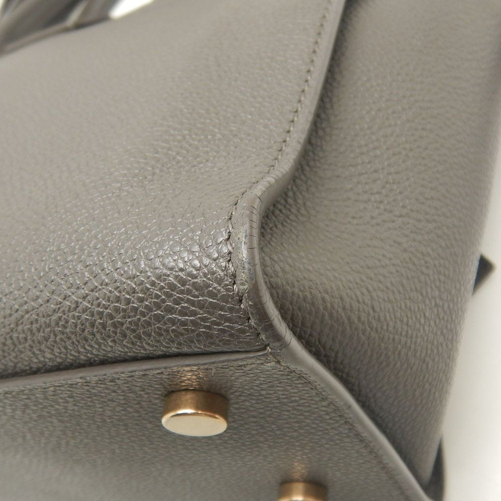 SAINT LAURENT サンローラン ダウンタウンベイビー カバス 635346 ハンドバッグ レザー グレー レディース /253715【中古】